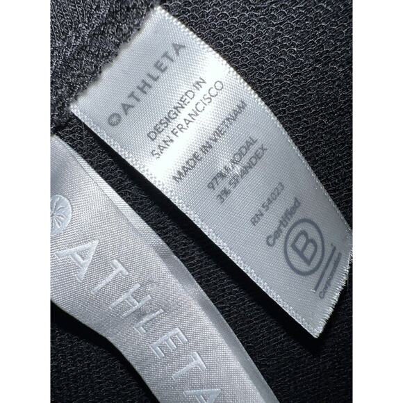 Athleta Cardigan Women’s Size S Black Stretch Open Front Athleisure Loungewear - Picture 7 of 8